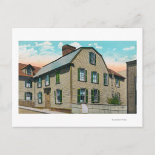 Exterior View of Hawthorne's Birthplace Postcard