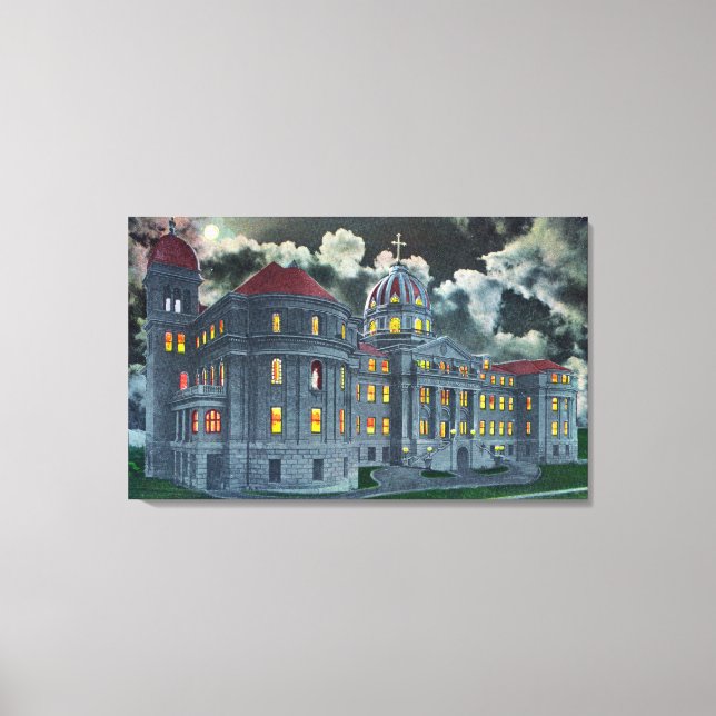 Exterior View of Holy Names Academy Bldg at Canvas Print (Front)