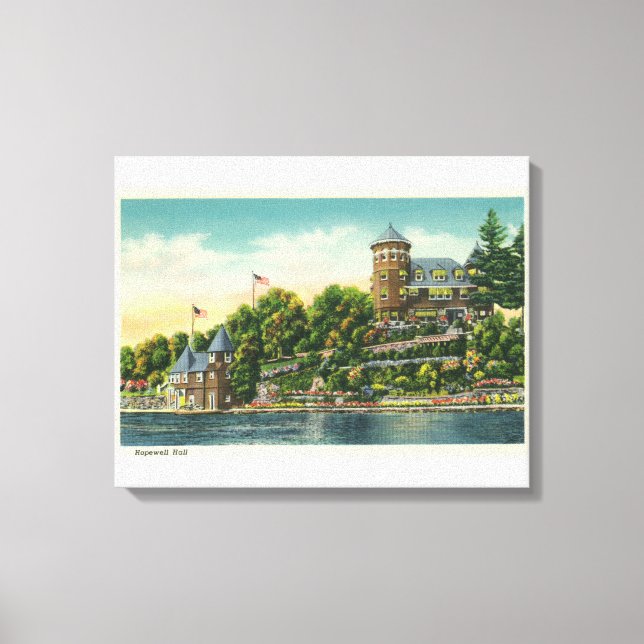 Exterior View of Hopewell Hall Canvas Print (Front)