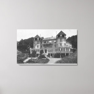 Exterior View of Hotel Bon Air in Escalle Canvas Print