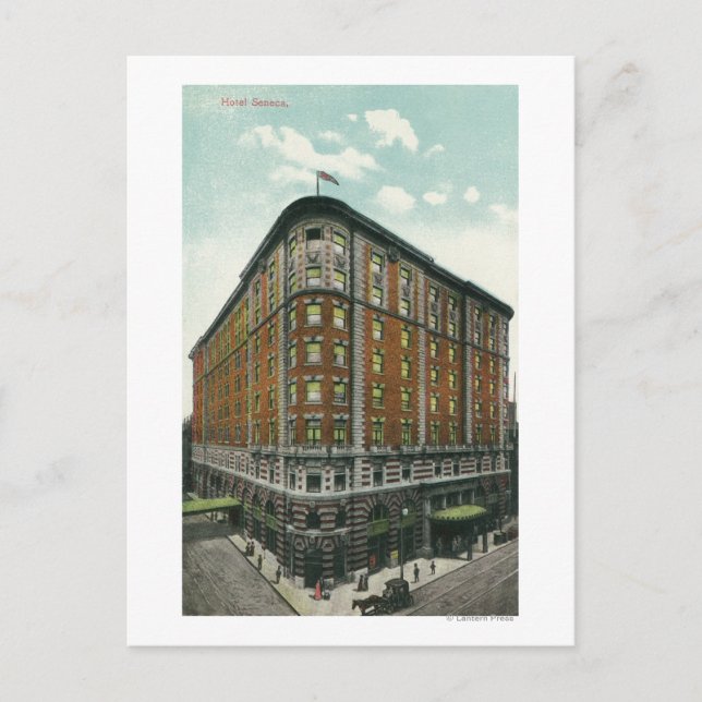 Exterior View of Hotel Seneca Postcard (Front)