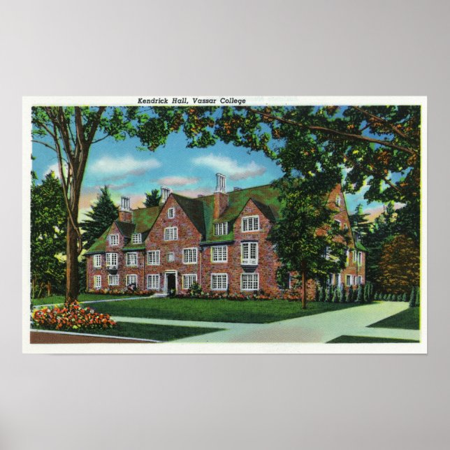 Exterior View of Kendrick Hall, Vassar College Poster (Front)
