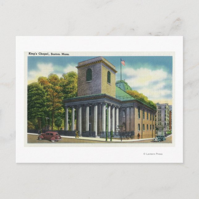 Exterior View of King's Chapel # 2 Postcard (Front)