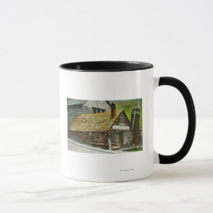 Exterior View of Log Cabin Soda Works, Church Mug