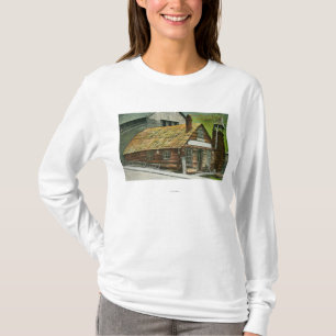 Exterior View of Log Cabin Soda Works, Church T-Shirt