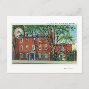 Exterior View of Longfellow's Home 2 Postcard