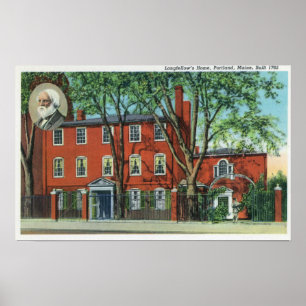 Exterior View of Longfellow's Home 2 Poster