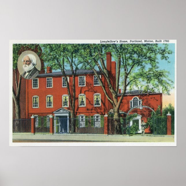 Exterior View of Longfellow's Home 2 Poster (Front)