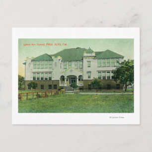 Exterior View of Lytton Avenue School Postcard