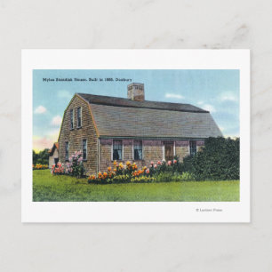 Exterior View of Myles Standish House Postcard