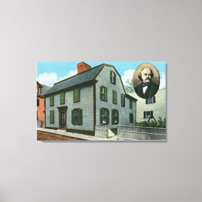 Exterior View of Nathaniel Hawthorne's Canvas Print (Front)