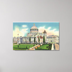 Exterior View of New Publishing House Canvas Print