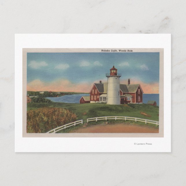 Exterior View of Nobska Lighthouse Postcard (Front)