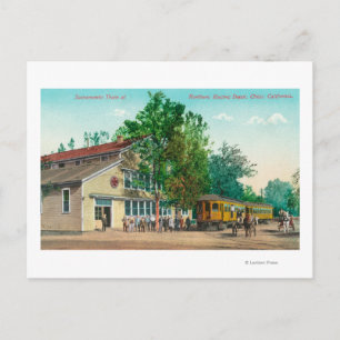 Exterior View of Northern Electric Depot Postcard