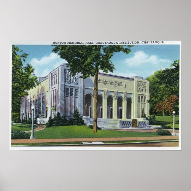 Exterior View of Norton Memorial Hall Poster (Front)