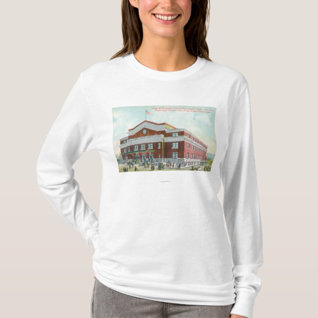 Exterior View of OR-WA Railroad Depot T-Shirt (Front)