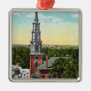 Exterior View of Park Street Church Metal Tree Decoration