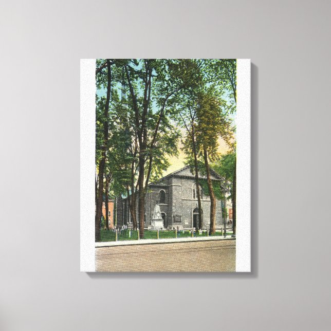 Exterior View of Protestant Dutch Church Canvas Print (Front)
