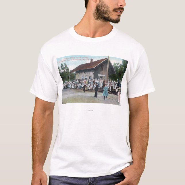 Exterior View of Railroad Station on 4th of T-Shirt (Front)