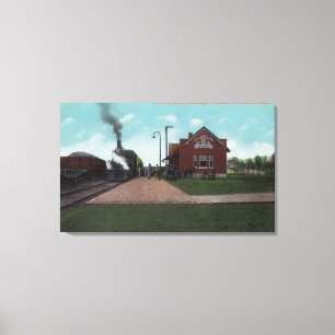 Exterior View of Rock Island Passenger Station Canvas Print