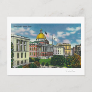 Exterior View of State House Postcard