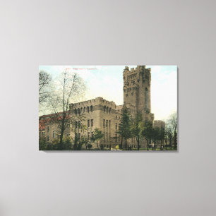 Exterior View of the 54th Regiment Armoury Canvas Print