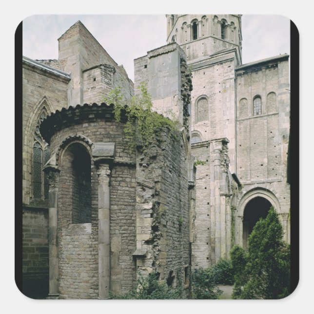 Exterior view of the apsidiole of the Abbey Square Sticker (Front)