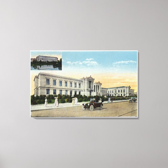 Exterior View of the Art Museum # 2 Canvas Print (Front)
