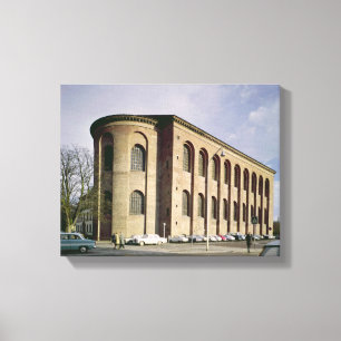 Exterior view of the Aula Palatina, built c.310 Canvas Print