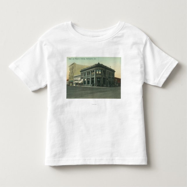 Exterior View of the Bank and Masonic Temple Toddler T-Shirt (Front)