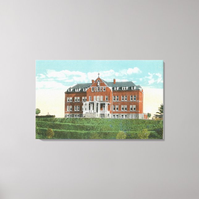 Exterior View of the Benedictine Sanitorium Canvas Print (Front)