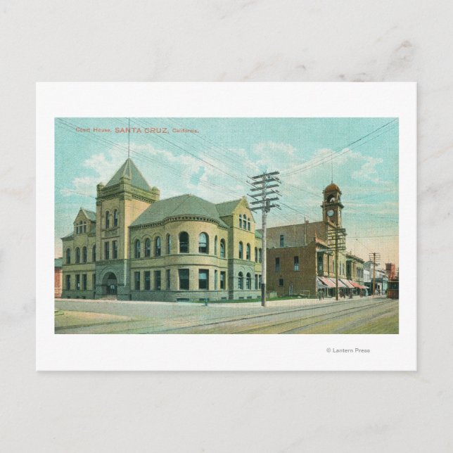 Exterior View of the Court HouseSanta Cruz, CA Postcard (Front)