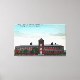 Exterior View of the Currier Co Silk Mills Canvas Print