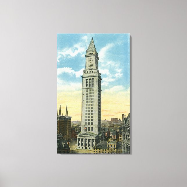 Exterior View of the Custom House Canvas Print (Front)