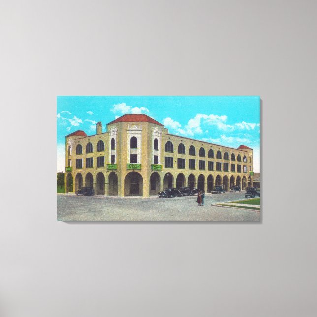 Exterior View of the Del Ming HotelYuma, AZ Canvas Print (Front)
