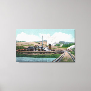 Exterior View of the George Palmer Lumber Co Canvas Print