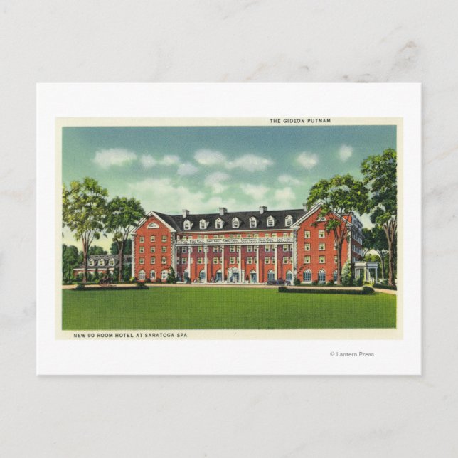 Exterior View of the Gideon Putnam Hotel Postcard (Front)