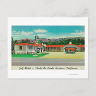Exterior View of the Golf Motel, Montecito Postcard