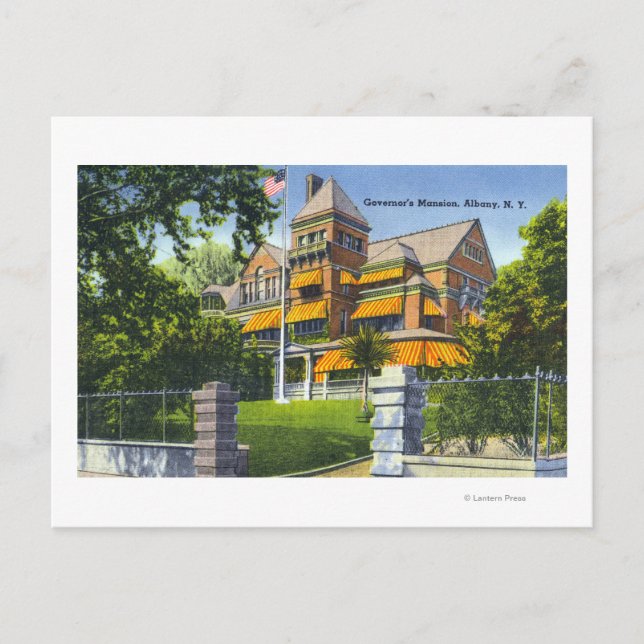Exterior View of the Governor's Mansion Postcard (Front)
