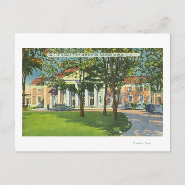Exterior View of the Hall of Springs Postcard (Front)