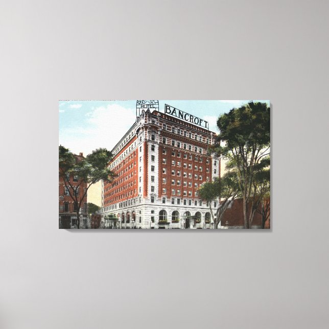 Exterior View of the Hotel Bancroft Canvas Print (Front)