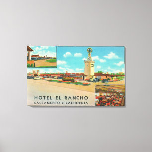 Exterior View of the Hotel el Rancho Canvas Print