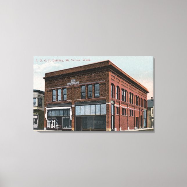 Exterior View of the IOOF Building Canvas Print (Front)
