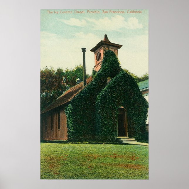 Exterior View of the Ivy Covered Chapel, Poster (Front)