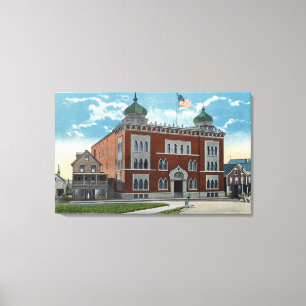 Exterior View of the Kora Temple, Shrine Canvas Print