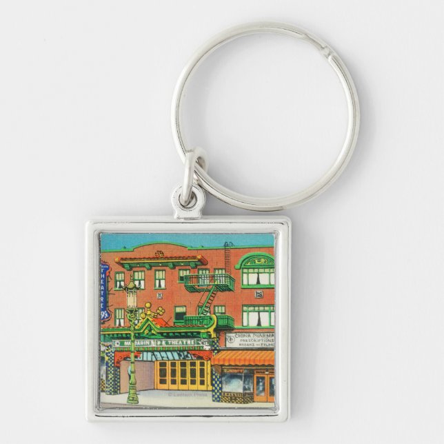 Exterior View of the Mandarin Theatre, Key Ring (Front)