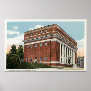 Exterior View of the Masonic Temple Poster