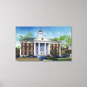 Exterior View of the Memorial City Hall Canvas Print