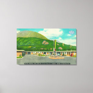 Exterior View of the Mt. Si Motel Canvas Print