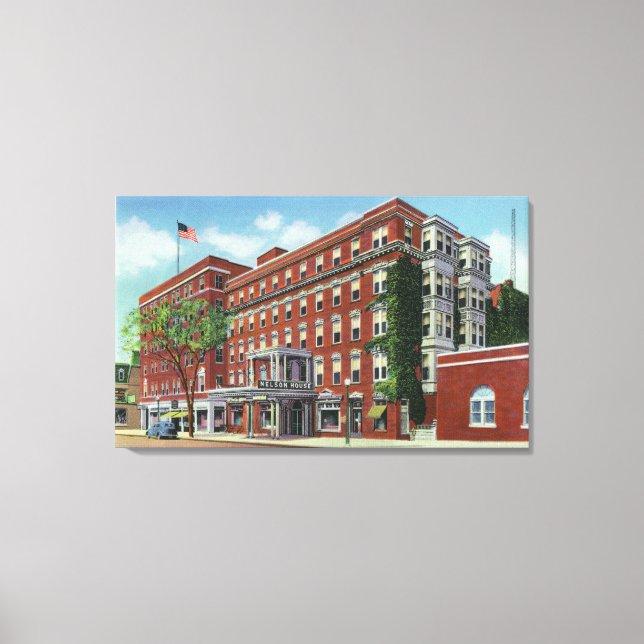 Exterior View of the Nelson House Canvas Print (Front)